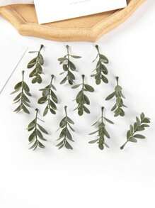 20pcs Artificial Green Plant Leaves Valentine'S Day Gift DIY Cake Decoration, Candy Box, Birthday Party Decoration, Wedding Flower Basket, Bride Holding Flowers, Home Decoration, Dining Room, Bedroom, Windowsill Decoration, Vase Ornaments, Valentine'S Day, New Year Decoration, Outdoor Garden, Start Of School Season,Fake Plants,Fall Decor,Room,Desk,Garden Decor,Room Decoration Stuff, Valentine Day, Gift - Army Green - View 5