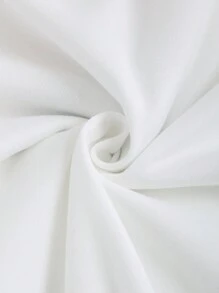 SHEIN Unity 女士樱桃印花抽绳连帽卫衣，秋冬套头衫 - 白色 - 查看 5