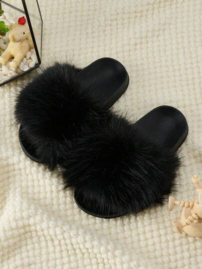 Girls Cozy Plush Slip-On Slippers, Summer