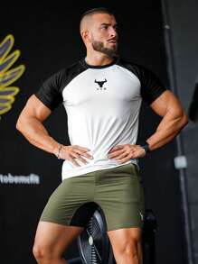 Manfinity Sport PWRUP Boyfriend Style Men Comfortable Short Sleeve Sports Compression T-Shirt Workout Tops Basketball Jersey Boyfriend Style Men I Love My Boyfriend Graphic Boyfriend Style Men T Shirt Boyfriend Style Men Joggers School, Gym Men Shirt, Fitness Shirts, Men Activewear Workout Tops Gym Top Breathable Fitted Shirt Crew Neck