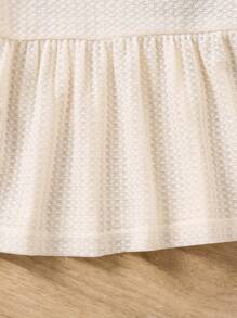 3pcs/Set Tween Girls Long Sleeve Waffle Texture T-Shirts - Multicolor - View 4