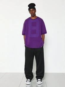 SUMWON Heavyweight Oversized Washed Tee With Number Graphic Print