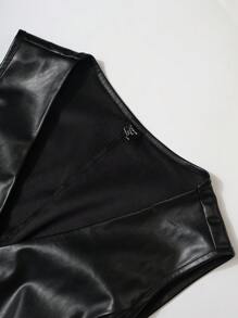 SHEIN EZwear Gilet sans manches noir pour femmes grande taille - Noir - Voir 4