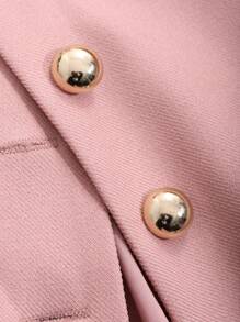 DAZY Chaqueta elegante de unicolor de manga larga y abotonadura sencilla para mujer, ropa de otoño para mujeres