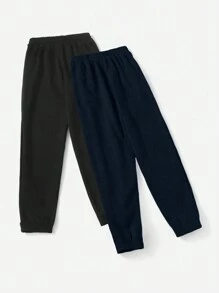 SHEIN Cottnline Women's Solid Color Drawstring Waist Loose Casual Sweatpants - Multicolor - View 2