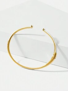 MOTF PREMIUM 18K 镀金白色珐琅手镯 - 白色 - 查看 7