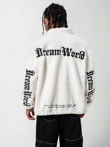 SHEIN Explorewe 青少年男孩舒适休闲连帽毛绒夹克