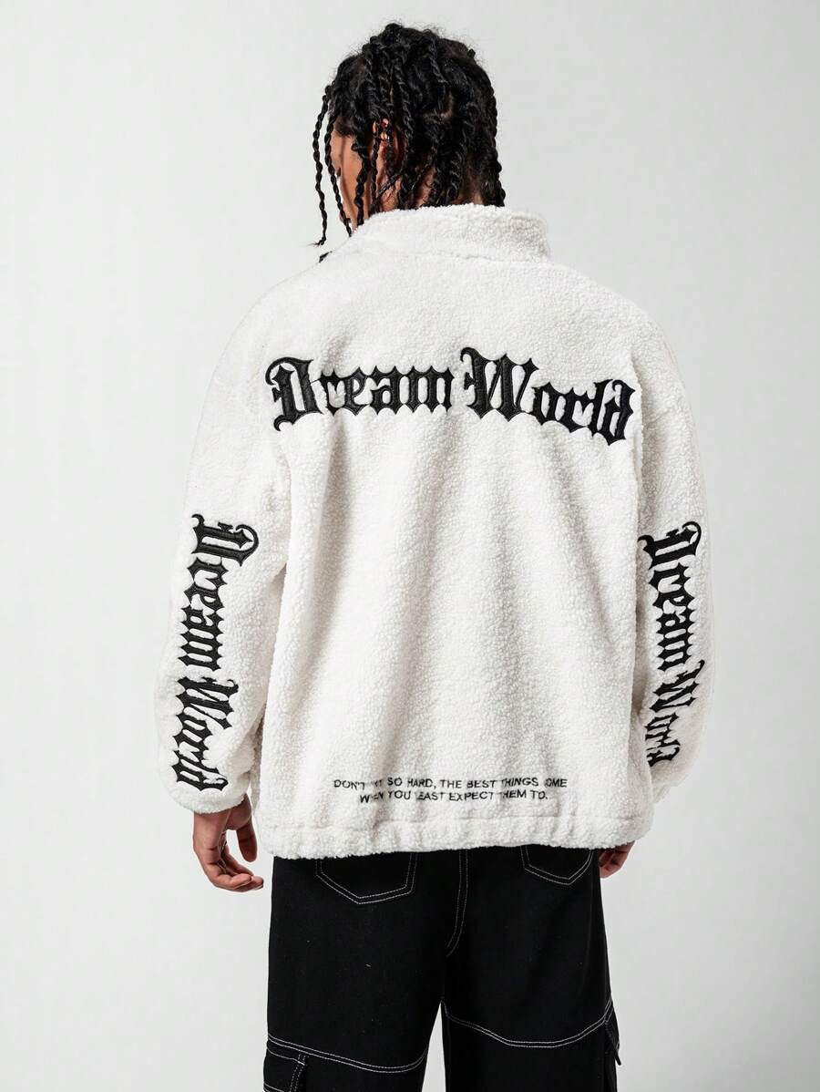 SHEIN Explorewe 青少年男孩舒适休闲连帽毛绒夹克