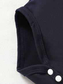 Conjunto de ropa con estampado de león para recién nacido, ropa de bebé niño - Azul - Ver 6