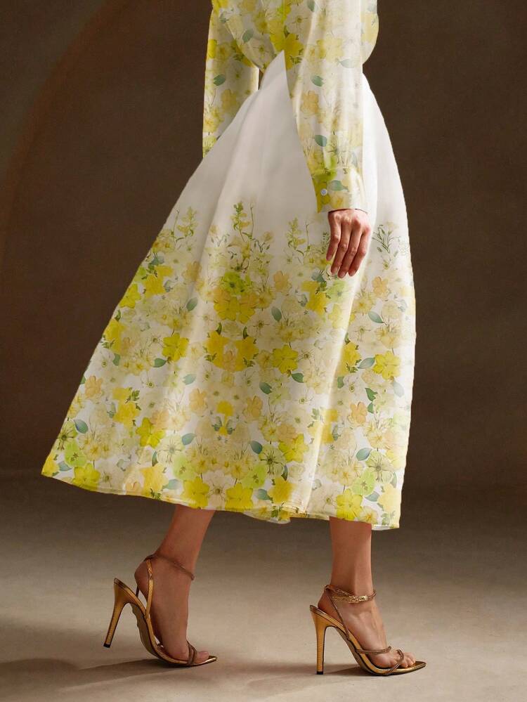 Ladies' Floral Print Maxi Skirt, For Vacation