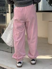 DAZY Quần nỉ trơn màu cho bé gái tuổi mới lớn - Hồng - Xem 4