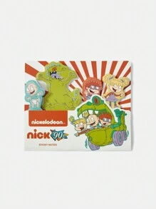 Nick 90s | SHEIN Personaj de desene animate și imprimare cu dinozauri Note lipicioase detașabile multicolore