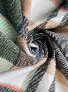 SHEIN LUNE 女士秋冬休闲长袖格子保暖衬衫式外套 - 彩色 - 查看 8