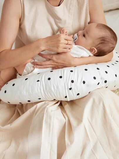 Cozy Pixies 1 st mjuk och bekväm amningskudde med pricktryck för sömn- och amningsstöd