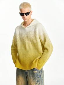 NEON BLANC Áo len trùm đầu tay Raglan cho nam, phù hợp cho mùa thu đông - Màu Mù tạt vàng - Xem 2