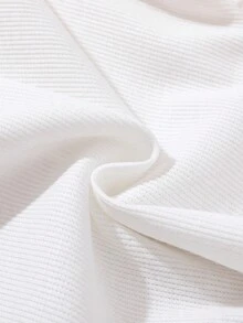 Bộ váy trang trí tay bồng đan sọc chắp vá cho bé gái kèm nơ đôi bằng vải nhung - Hồng - Xem 3