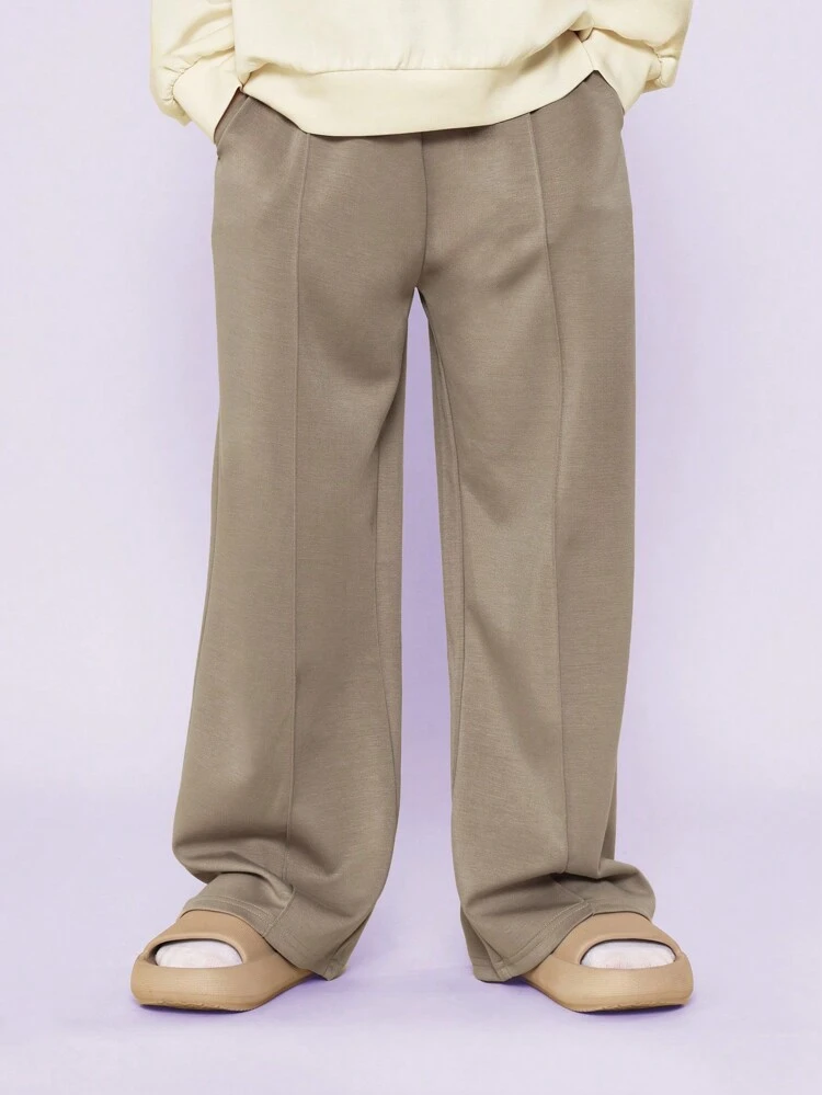 Dziewczęcy zestaw dwuczęściowy z kapturem i prostym krojem, z nadrukiem Chicago, regularnym krojem i prostym krojem Jogger