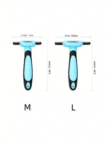 1 件 7 厘米/10.5 厘米宽不锈钢宠物毛发去除梳，猫狗毛发去除梳理梳，宠物可拆卸剃须刀工具，猫狗毛发修剪器，蓝色 - 藍色 - 查看 8