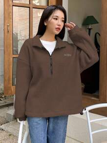 DAZY Sudadera con capucha de terciopelo desmontable de otoño e invierno casual