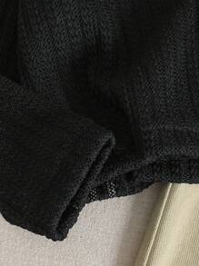 SHEIN Young Girl Pink Elegant Sweet Princess Lovely Casual Fashion Cardigan Suitable For Spring, Summer, Fall, Daily Wear, Parties, School - Black - View 6