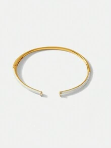 MOTF PREMIUM 18K 镀金白色珐琅手镯 - 白色 - 查看 4