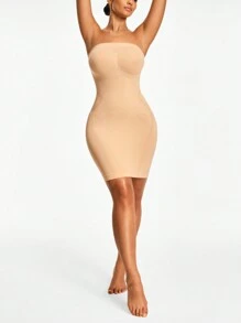 SHEIN Shape Seamless Shapewear Slip Dress Body Shaper Bust& Butt Lifter Tummy Waist Thigh Control