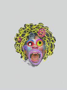 Men's Cartoon Print Crew Neck Long Sleeve Sweatshirt - White - View 3