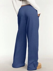 Forever 21 Solid Color Front Tie Pocket Minimalist Casual Pants