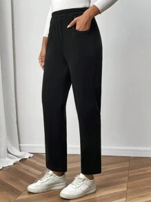 EMERY ROSE Women's Winter Thermal Lined Warm Straight-Leg Pants