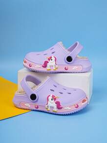 Zapatillas de casa con dibujos de jardín de EVA para niñas pequeñas, de invierno