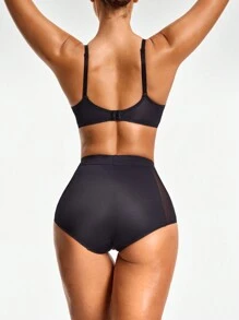 SHAPORA Quần lót định hình eo giữa Shapewear Brief Bottom Body Shaper Butt Lifter-Quần lót kiểm soát eo bụng - màu đen - Xem 10