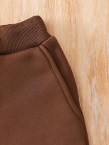 5 pièces Pantalons de jogging garçons avec taille élastique et cordon de serrage, poignets nervurés, pour l'automne/l'hiver - Multicolore - Voir 7