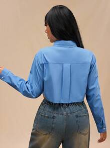 Forever 21 Langarm Hemd für Damen in Große Größen, Lässig