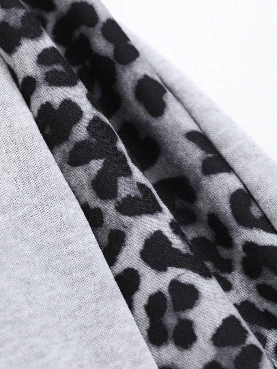 Women's Leopard Print Patchwork Straight Leg High Waist Sweatpants,Back To School Clothes Women Joggers
