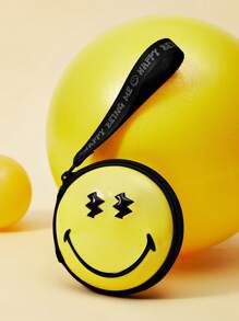 SmileyWorld® | SHEIN Fun Cartoon Expression Pattern Round Coin Purse