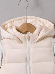 SHEIN Young Boy Sleeveless Hooded  Casual Vest