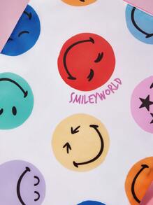 SmileyWorld® | SHEIN 2pcs Set Amusing Cartoon Expression Pattern Zipper Storage Bag