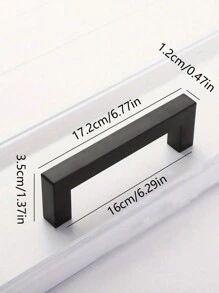 1pc Black Cabinet Handle, Matte Black T-Shaped And Square Stainless Steel Kitchen Handle, Furniture Hardware ,Door Knob Cabinet Wardrobe Drawer Pull,Cabinet Pulls Christmas For Holiday Gift Giving