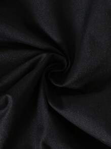 SHEIN Young Girl Chiffon Butterfly Pattern Loose Casual Pants - Black - View 4