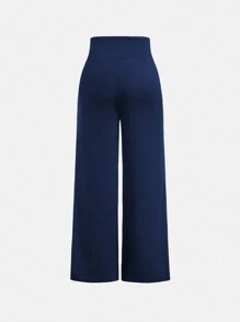 SHEIN Girlism Tween Girl Loose Retro High Waist Wide Leg Long Pants