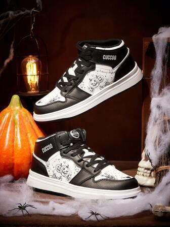 CUCCOO EASI New Arrival Color Block Laced Fashion Casual Sneakers, Women Pumpkins Shoes Tainers