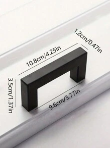 1pc Black Cabinet Handle, Matte Black T-Shaped And Square Stainless Steel Kitchen Handle, Furniture Hardware ,Door Knob Cabinet Wardrobe Drawer Pull,Cabinet Pulls Christmas For Holiday Gift Giving