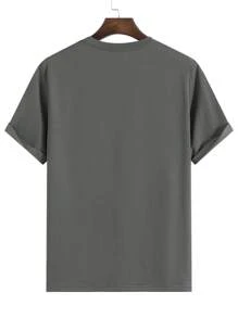 Chillumni Camiseta de moda holgada de cuello redondo de manga corta informal y cómoda para hombres