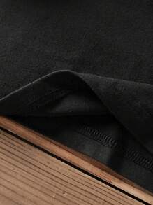 Attitoon Camiseta holgada de manga corta para mujer con estampado de emoticonos, adecuada para el verano - Negro - Ver 3