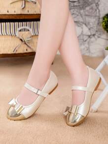 Elegant Bow Mary Jane Flats For Girls, Suitable For Parties And Dresses In Spring/Summer
