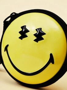 SmileyWorld® | SHEIN Fun Cartoon Expression Pattern Round Coin Purse
