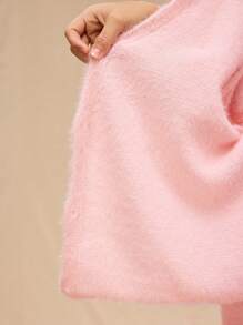 Forever 21 Áo len cardigan tay dài dệt kim cỡ lớn cho nữ mùa thu/đông - Màu Hồng baby - Xem 6