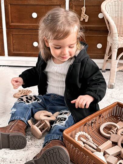 Abrigo de invierno casual para exteriores, escuela y deportes para bebé niña, con chaqueta con capucha forrada de felpa elegante