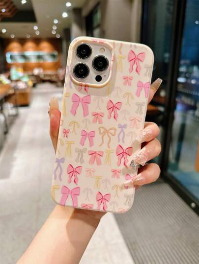 Duchess Plum Artist Bowknot Pattern Kawaii Cute Fashionable Pink Colorful Phone Cases, Holiday, Valentine's Day