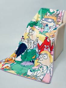 Nick 90s X SHEIN Cartoon Full Print Bed Blanket